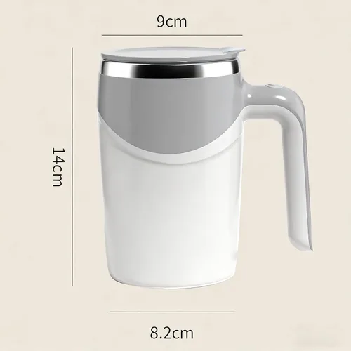 Miniatura 2 de Toycol Taza mezcladora giratoria con aislamiento automático automático y recargable - Taza de viaje USB para café/té/chocolate caliente/leche - 12.9