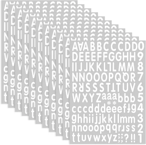 Miniatura 13 de Calcomanías de letras 3024, 24 hojas de calcomanías del alfabeto, vinilo de 1 pulgada, autoadhesivas, pequeñas, impermeables, calcomanías