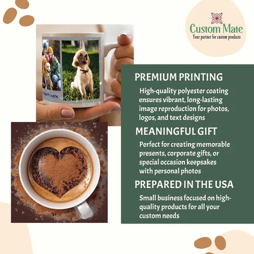 Miniatura 4 de Taza de cerámica personalizada con fotos, taza de café personalizada, personalizable con imágenes, texto, fotos, logotipos - Taza de café