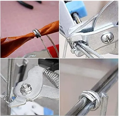 Miniatura 4 de Alicates de anillo de uñas tipo M, juego de alicates de anillo de acero inoxidable con 1200 piezas de clavos de acero galvanizado, kit de alicates