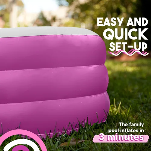 Miniatura 3 de Toysical Piscina Inflable para Niños y Adultos - 118 x 72 x 22 - Más Duradera que Otras Piscinas Inflables para Adultos - Incluye Parches Rosa