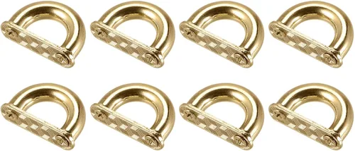 Miniatura 9 de uxcell Hebilla de puente de arco, conector de anillo en D de metal, grillete para colgar bolsas, correa de bolso, bricolaje y manualidades Tono