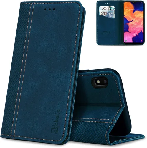 Miniatura 63 de AKABEILA Para Samsung A5 2017 Cartera Funda de Tarjeta de Crédito Titular Cierre Magnético Kickstand PU Cuero A Prueba de Golpes Flip Folio Libro