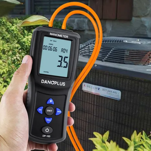 Miniatura 6 de Manómetro digital Manómetro Probador de presión de gas profesional 12 unidades seleccionables Manómetro diferencial Medidor de presión de aire HVAC