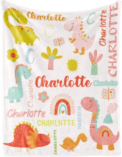 Miniatura 23 de Manta de bebé de elefante personalizada con nombre para niño, manta de nombre personalizada para niño recién nacido, manta de franela suave, regalo