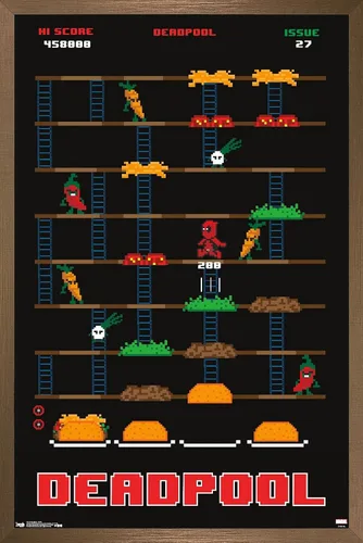 Miniatura 14 de Trends International Marvel Comics-Deadpool-Game Wall, 22.375 x 34 pulgadas, paquete de póster y clip