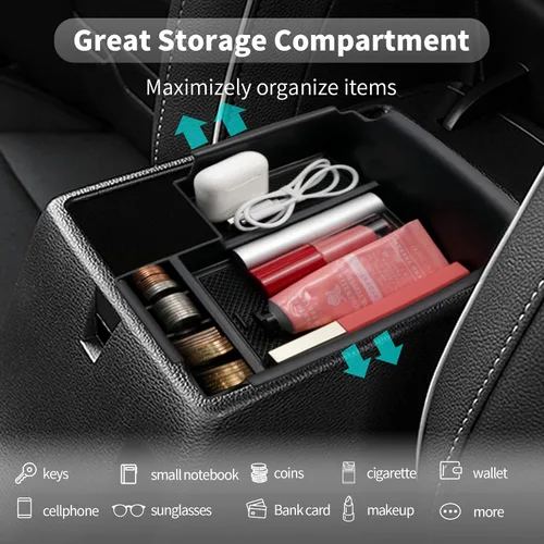Miniatura 4 de CDEFG 2Pcs for 2026 Ford Explorer Center Console Organizer for 2025 2026 Explorer (Active/ST-Line/Tremor/Platinum/ST) Accessories Middle Console