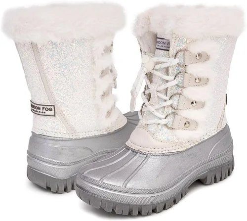 Miniatura 6 de LONDON FOG Botas de nieve para niñas jóvenes y niños pequeños de Icelyn con forro cálido para clima frío para niñas en tallas jóvenes y niños
