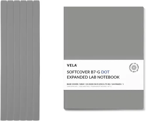 Miniatura 22 de Vela Sciences B7-B - Cuaderno expandido de laboratorio de tapa blanda, 9.25 x 11.75 pulgadas (9.3 x 11.8 in), 144 páginas, encuadernado permanente