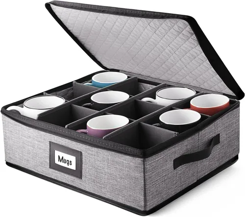 Miniatura 28 de Contenedores de Almacenamiento de Porcelana Fina, 8 Piezas de Contenedores Acolchados para Almacenamiento de Vajilla para Cubiertos y Utensilios