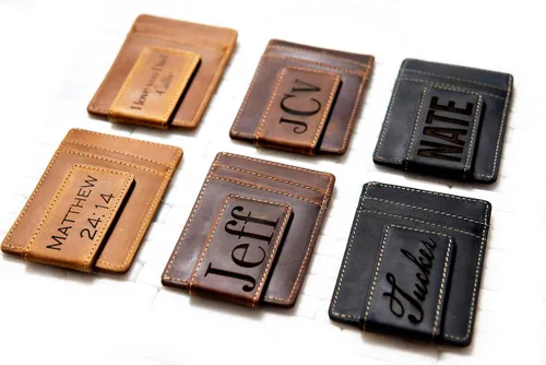 Miniatura 2 de Personalized Leather Magnetic Money Clip The Sanibel by Left Coast Original