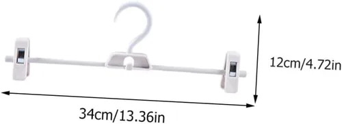 Miniatura 5 de CHILDWEET 5 piezas ajustables de plástico para pantalones de secado con clip para ahorrar espacio para pantalones, pantalones y faldas, versátil