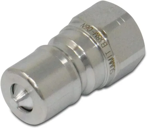 Miniatura 5 de Summit Hydraulics Juego de acoplamiento/acoplador hidráulico de desconexión rápida NPT ISO 7241-B de 3/8