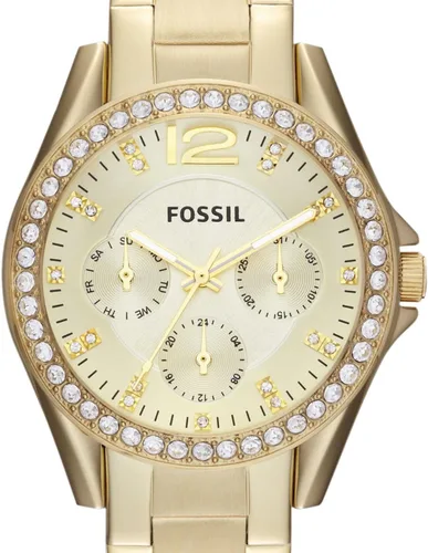 Miniatura 4 de Fossil ES3203 reloj multifuncional modelo Riley, de acero inoxidable, color dorado, para mujer