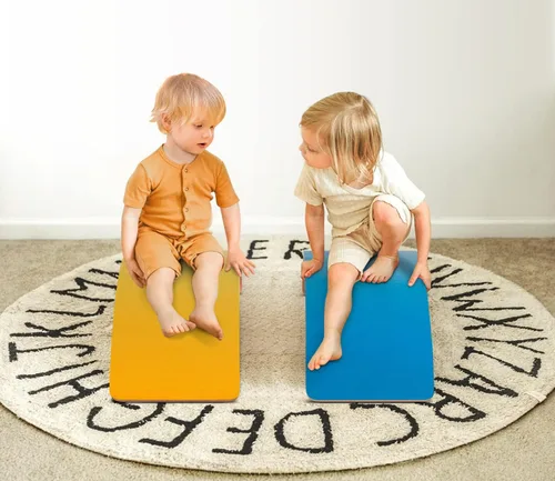 Miniatura 7 de Tabla de equilibrio de madera para niños, tabla oscilante natural de 37 pulgadas, juguetes de madera para niños pequeños y adultos, regalos