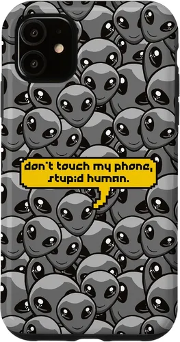 Miniatura 8 de Funda para iPhone 13 Pro Alien Dont Touch My Phone Stupid Human Funny Space Lover Case