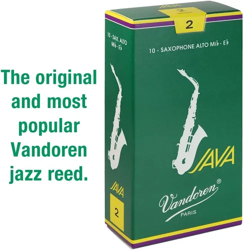 Miniatura 2 de Vandoren JAVA lengüetas para saxofón alto, resistencia 2, caja de 10