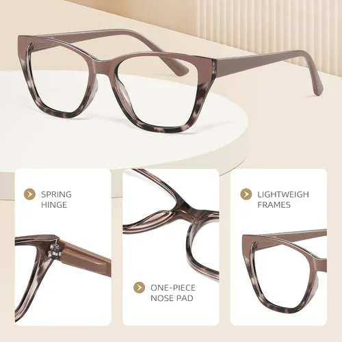 Miniatura 4 de Cateye Reading Glasses for Women - Mocha Muse Tortuga de cacao