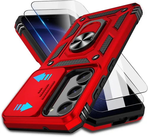 Miniatura 18 de ATUMP Funda para OnePlus Nord N200 5G con protector de pantalla HD con cubierta para cámara deslizante, soporte de anillo de rotación de 360°