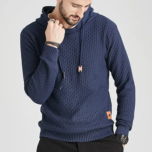 Miniatura 2 de Shiyingl Plaid Printed Sweatshirt for Men Casual Long SLeeve Waffle Pullover Patchwork Breathable Running Workout Blouse Tops
