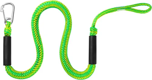 Miniatura 6 de Líneas de muelle elástico para barcos, líneas de amarre marinas, cuerda de barco para acoplamiento con lazo y clip accesorios para moto acuática