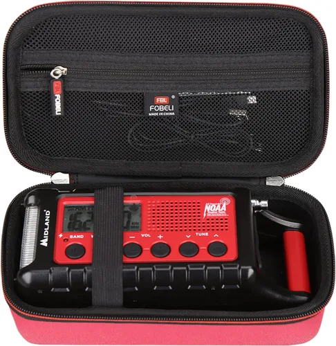 Miniatura 8 de FBLFOBELI Estuche rígido de almacenamiento de EVA compatible con Midland ER310/ER310PRO/ER210/ER300/ER50 con manivela de emergencia radio AM/FM