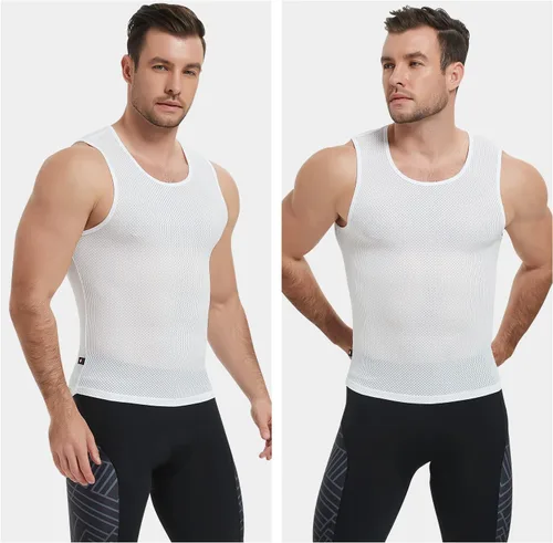 Miniatura 3 de Santic Ciclismo capa base para hombre Ciclismo Tank Top sin mangas Ciclismo Jersey Undershirt Chaleco de secado rápido estrella