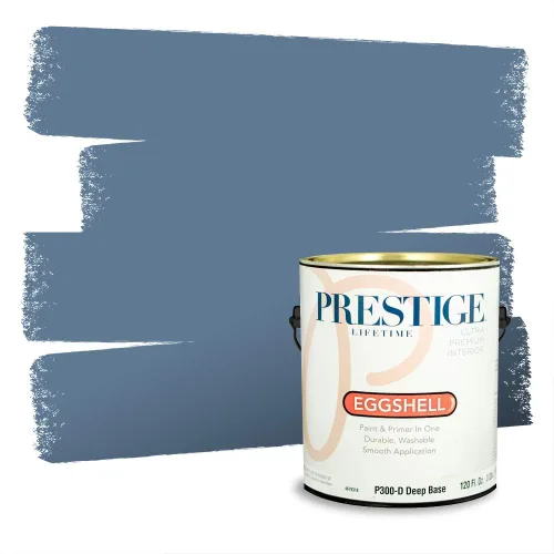 Miniatura 799 de Pintura Exterior + imprimación PRESTIGE, todo-en-uno, 1 galón, acabado mate, color comparable al Valspar* Royal Gray* VS151-Gris real