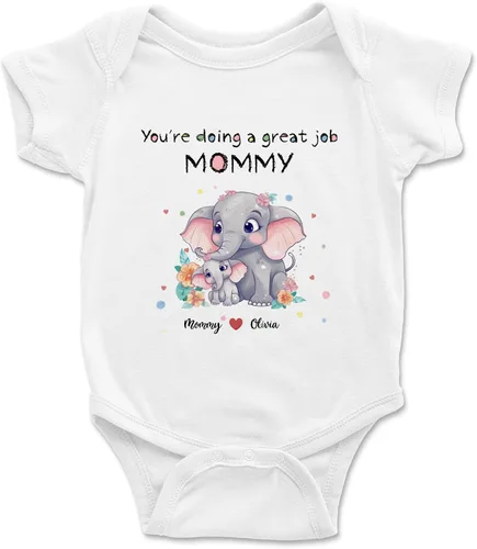 Miniatura 7 de Gossby Mameluco personalizado para bebé – Body personalizado para bebé niño, niña con diseño, nombre – Regalo para recién nacido, nueva mamá – 0-24