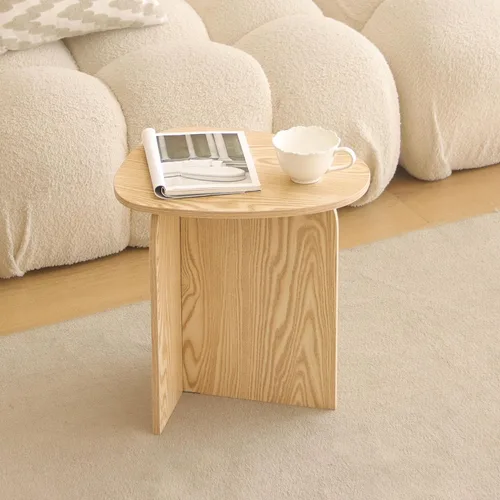 Miniatura 2 de AWASEN Mesa auxiliar pequeña, mesa auxiliar mini para sala de estar, mesa auxiliar moderna con tablero único, mesa auxiliar corta para espacios