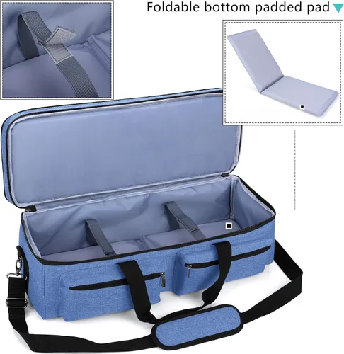 Miniatura 4 de Bolsa Luxja para transporte, de doble capa, compatible con máquinas y suministros de suajado Cricut Explore Air 2 y Maker