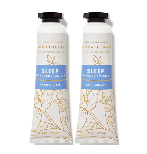 Bath & Body Works Crema hidratante para manos y cuerpo de vainilla y lavanda, 1.0 onzas líquidas, paquete de 2 (vainilla de lavanda)