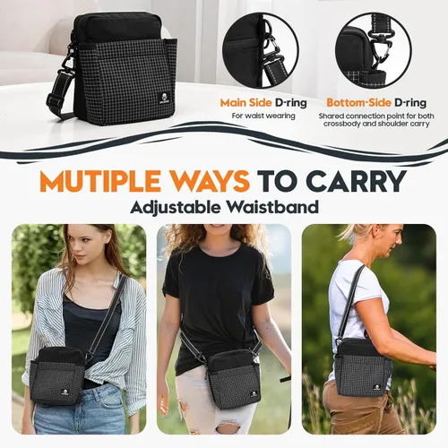 Miniatura 4 de Bolsa de entrenamiento para perros, riñonera magnética para perros para caminar, bolsa cruzada para pasear al perro con dispensador de bolsa
