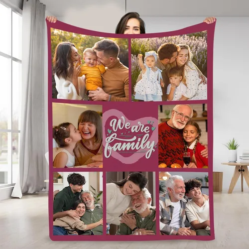 Miniatura 25 de Manta personalizada con imagen/foto – Manta de franela personalizada para mujeres y hombres – Manta personalizada para regalos de Navidad, San Solo