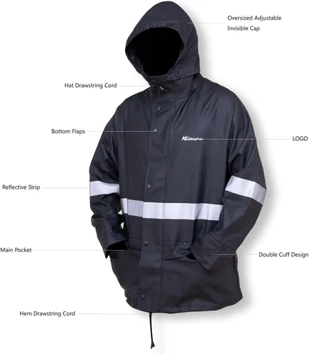 Miniatura 4 de Trajes de lluvia para hombre, impermeable, traje de lluvia resistente, abrigos de lluvia, chaqueta y pantalones, ropa de lluvia