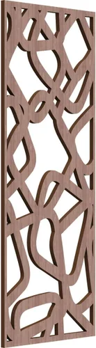 Miniatura 82 de Acme Paneles de pared decorativos de madera con calado, 9 3/8 pulgadas de ancho x 24 3/8 pulgadas de alto x 1/4 de alto, roble rojo