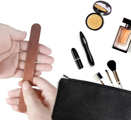Miniatura 4 de 100 limas de uñas de madera, lima de uñas de tablero de esmeril de 7 pulgadas para uñas naturales, juego de herramientas de manicura, lima de uñas