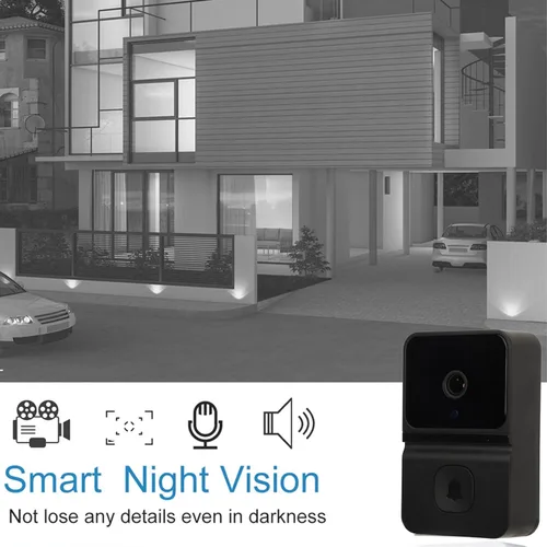 Miniatura 2 de Sanpyl Timbre, 1080P visión nocturna infrarroja de dos maneras remota de videollamada soporte móvil aplicación de visión remota, timbre de cámara