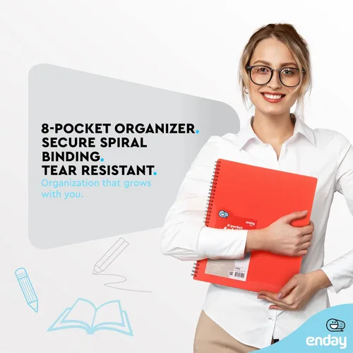 Miniatura 2 de Organizador de 8 bolsillos de polietileno, carpeta de archivos, organizador de documentos legales, perfecto para oficina, universidad, escuela y más