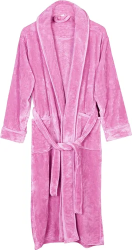 Miniatura 3 de NY Threads - Bata de baño en material de polar bata para spa de felpa suave con cuello chal para mujer