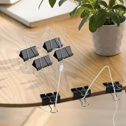 Miniatura 7 de Ufmarine Clips de carpeta extra grandes de 2 pulgadas, (40 piezas) clips de papel grandes para oficina