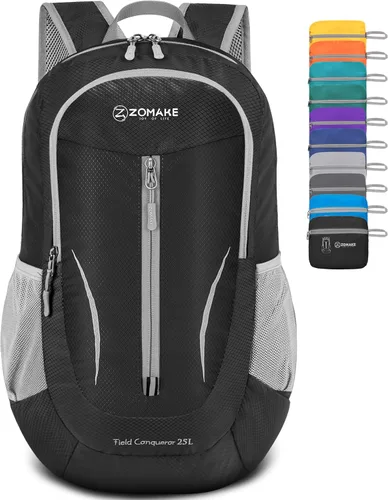 Miniatura 11 de ZOMAKE Mochila plegable ultraligera de 25 litros, mochila de senderismo plegable resistente al agua, pequeña mochila plegable para viajes