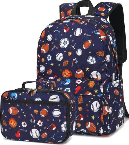 Miniatura 68 de CAMTOP - Conjunto de mochila y lonchera con estampados divertidos para niños de preescolar y primaria), Y0058-2