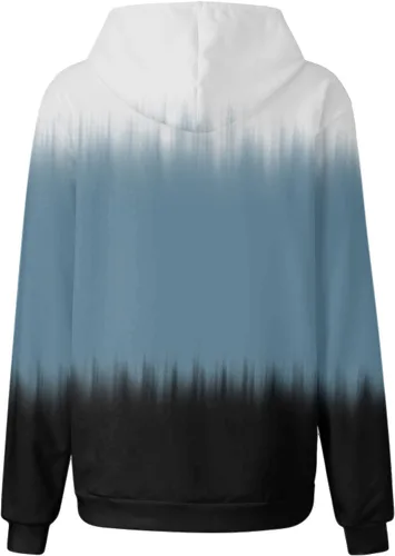 Miniatura 30 de Ceboyel Sudaderas de gran tamaño para mujer, teñido anudado, manga larga, sudaderas con capucha, ajuste holgado, ropa de moda para adolescentes