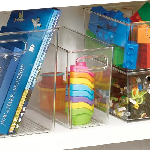 Miniatura 6 de iDesign - Contenedor de almacenamiento de plástico transparente y delgado para baño, organizador alto y estrecho para lociones, cremas y artículos
