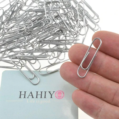 Miniatura 31 de HAHIYO Clips de papel grandes de 1.1 pulgadas (1.102 in) de longitud, clips negros con revestimiento de vinilo para evitar arañazos y desgarros
