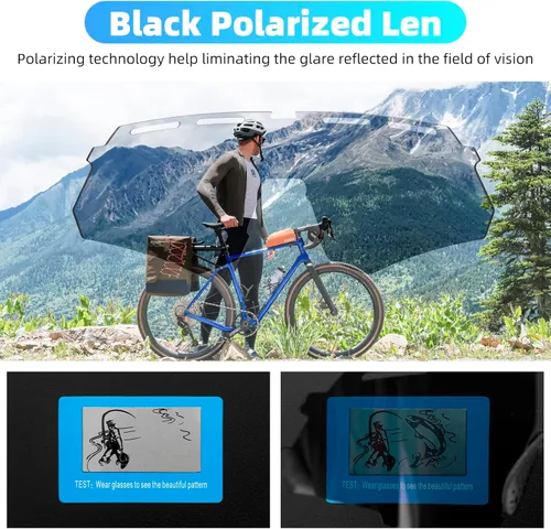 Miniatura 3 de ROCKBROS Gafas de sol deportivas polarizadas para hombres, para béisbol, ciclismo, protección UV400 para mujeres y hombres Azul