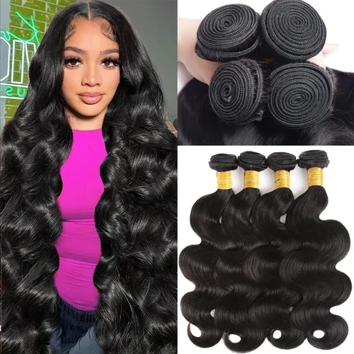 Miniatura 9 de 3 manojos de cabello humano 12A, ondulado, 100% sin procesar, cabello humano virgen brasileño de tejido rápido (14, 16, 18 pulgadas)