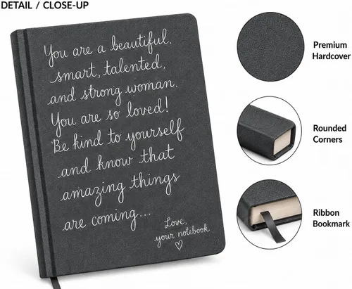 Miniatura 4 de Eccolo Dayna Lee Collection "Stay True To You" - Cuaderno de tapa dura de 8 x 10 pulgadas, 256 páginas forradas sin ácidos