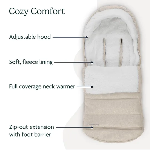Miniatura 3 de UPPAbaby CozyGanoosh Footmuff - Se fija fácilmente a los cochecitos UPPAbaby + RumbleSeat - Ultra-afelpado, resistente a la intemperie - Funda